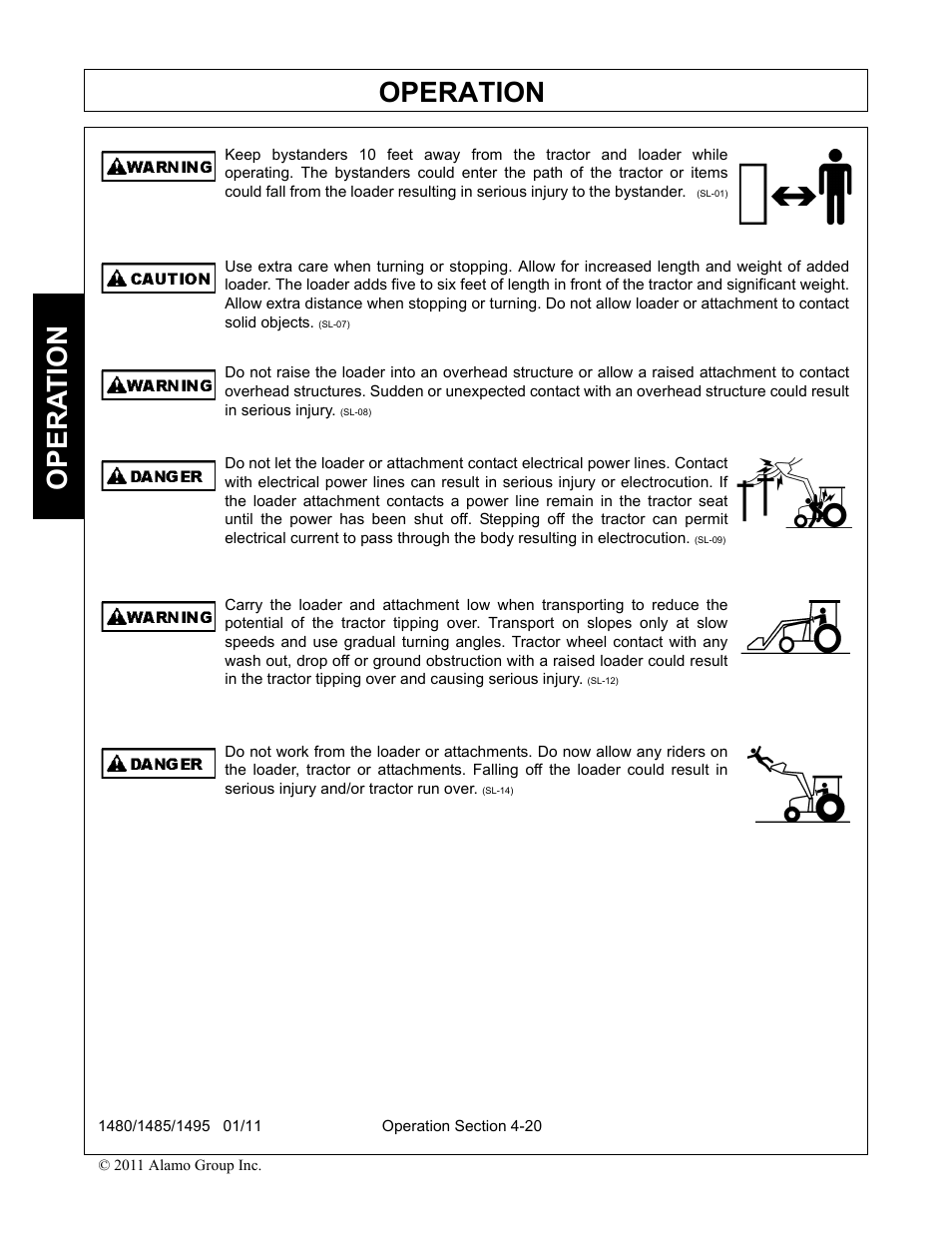 Operation, Opera t ion | Servis-Rhino 1495 User Manual | Page 66 / 104