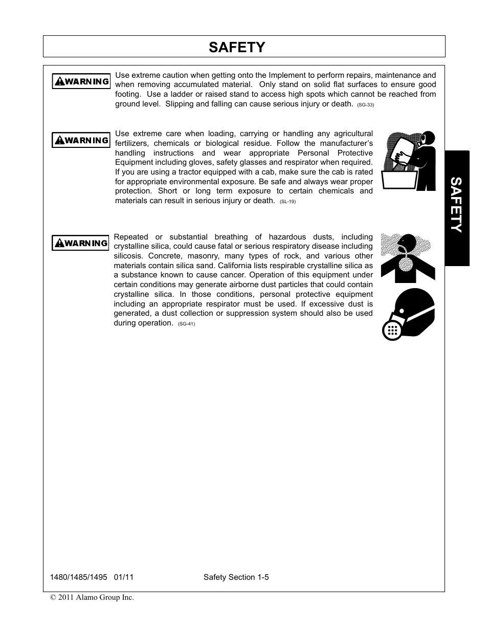 Safety | Servis-Rhino 1495 User Manual | Page 9 / 104