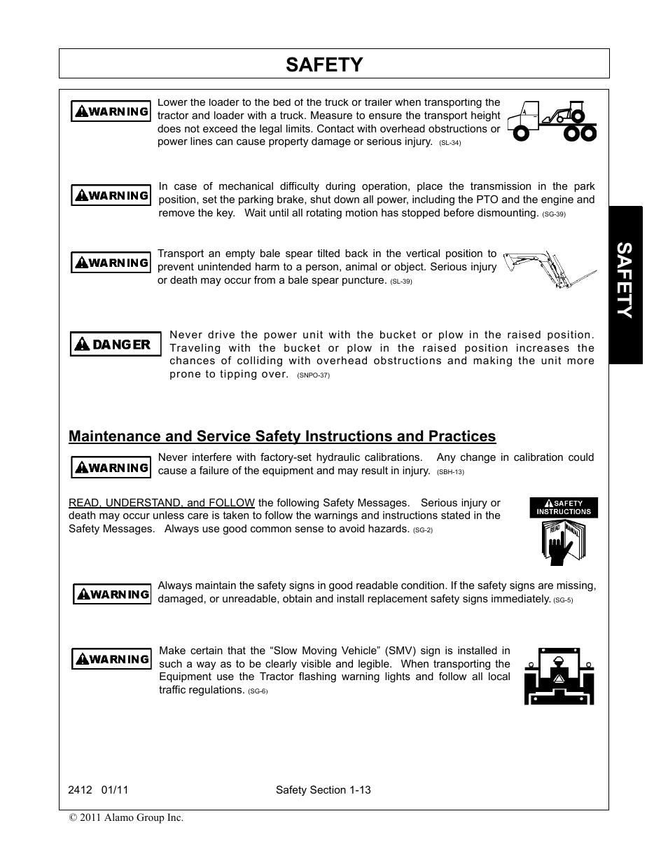 Safety | Servis-Rhino 2412 User Manual | Page 17 / 100