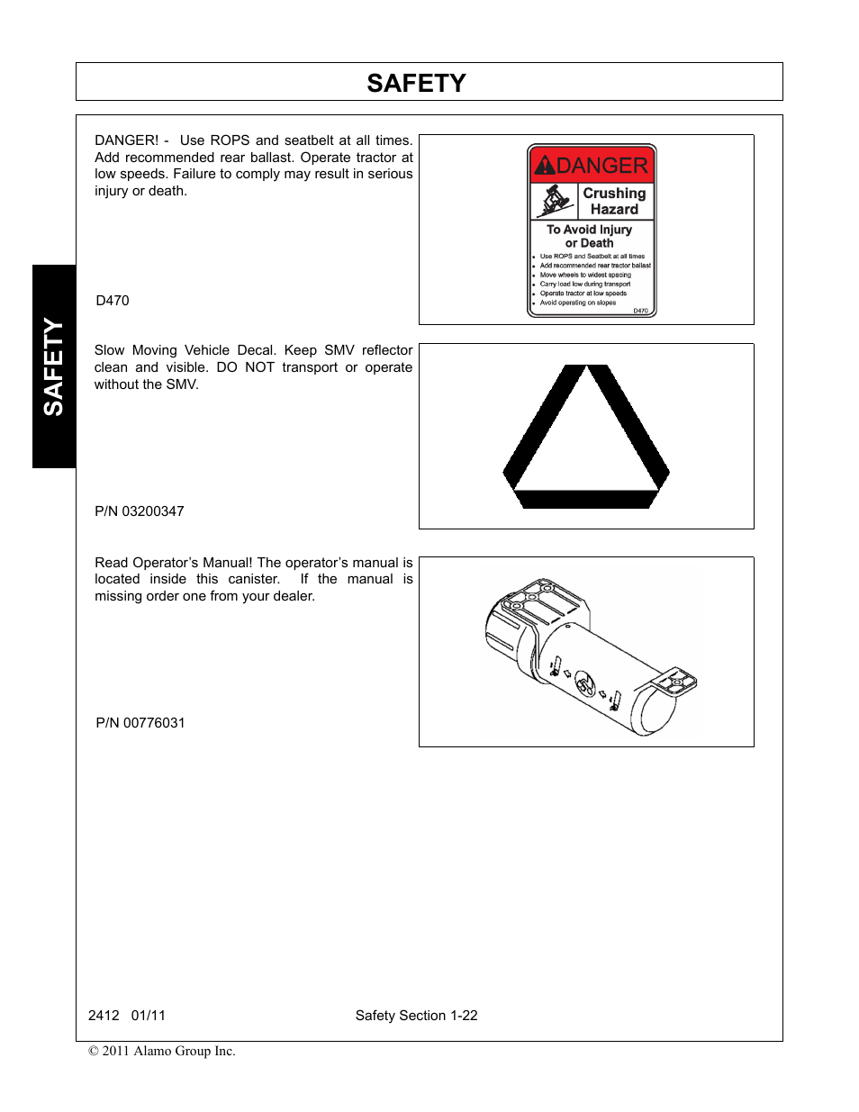 Safety | Servis-Rhino 2412 User Manual | Page 26 / 100
