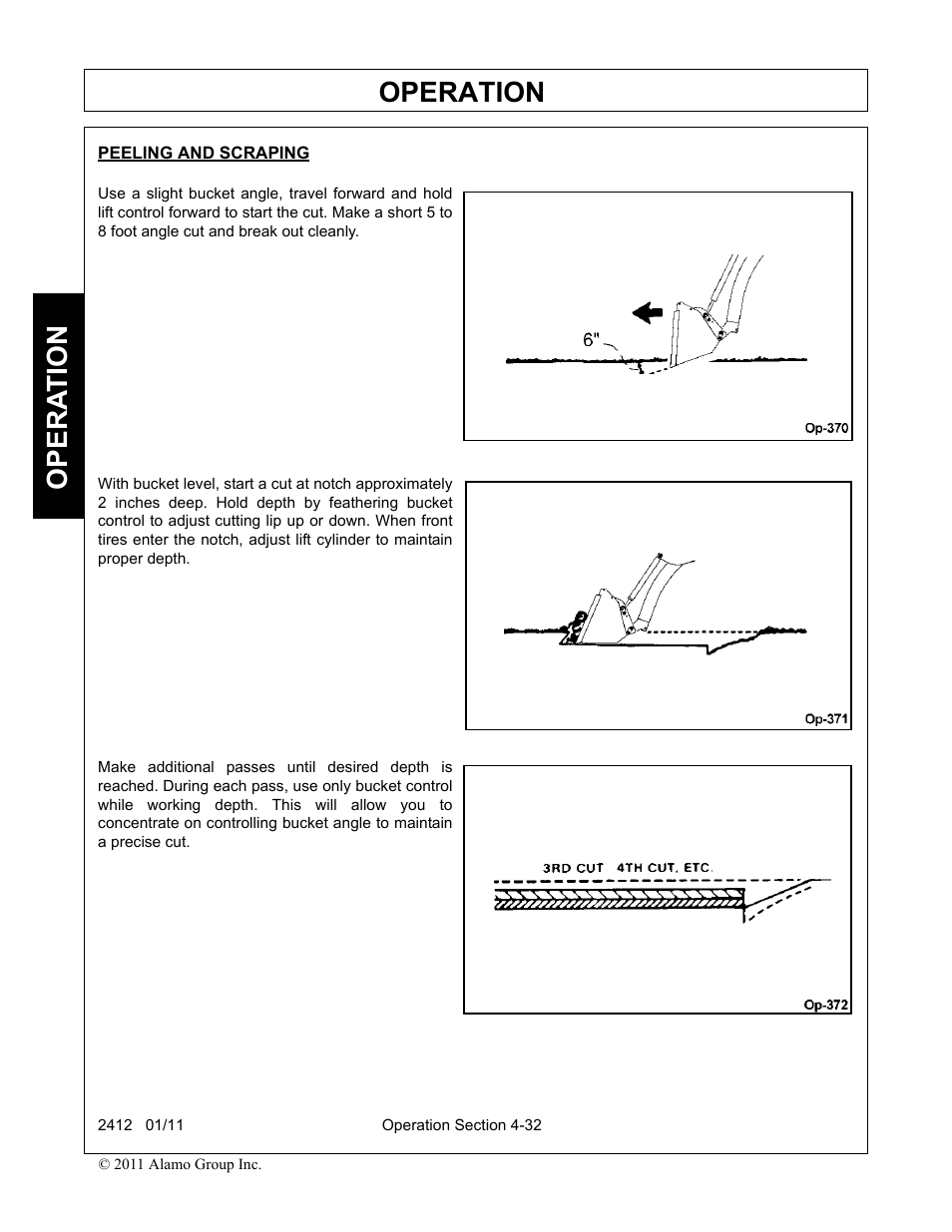 Peeling and scraping, Operation, Opera t ion | Servis-Rhino 2412 User Manual | Page 76 / 100