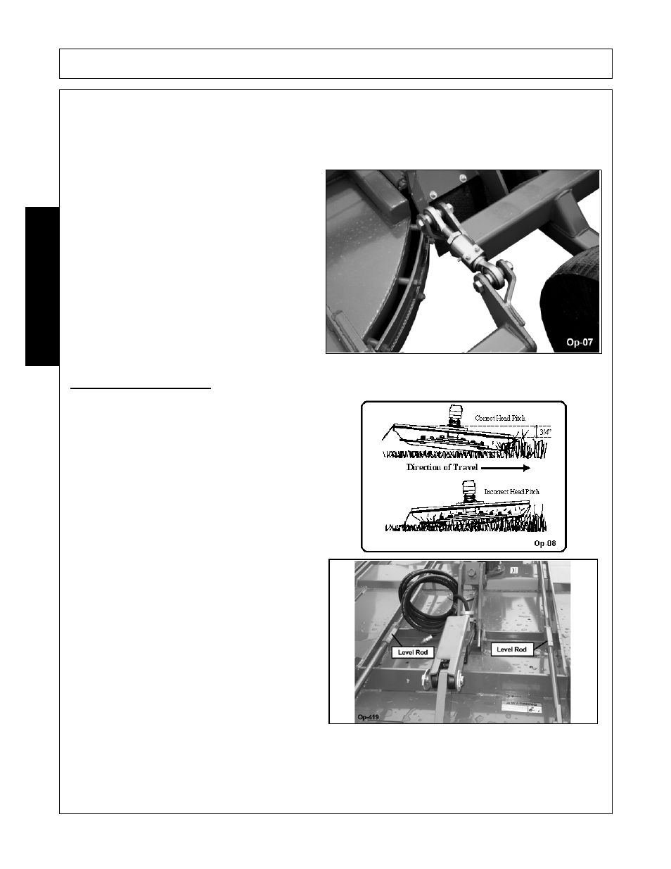 2 setting deck pitch, Setting deck pitch -14, Operation | Opera t ion | Servis-Rhino SE10-4A User Manual | Page 110 / 168