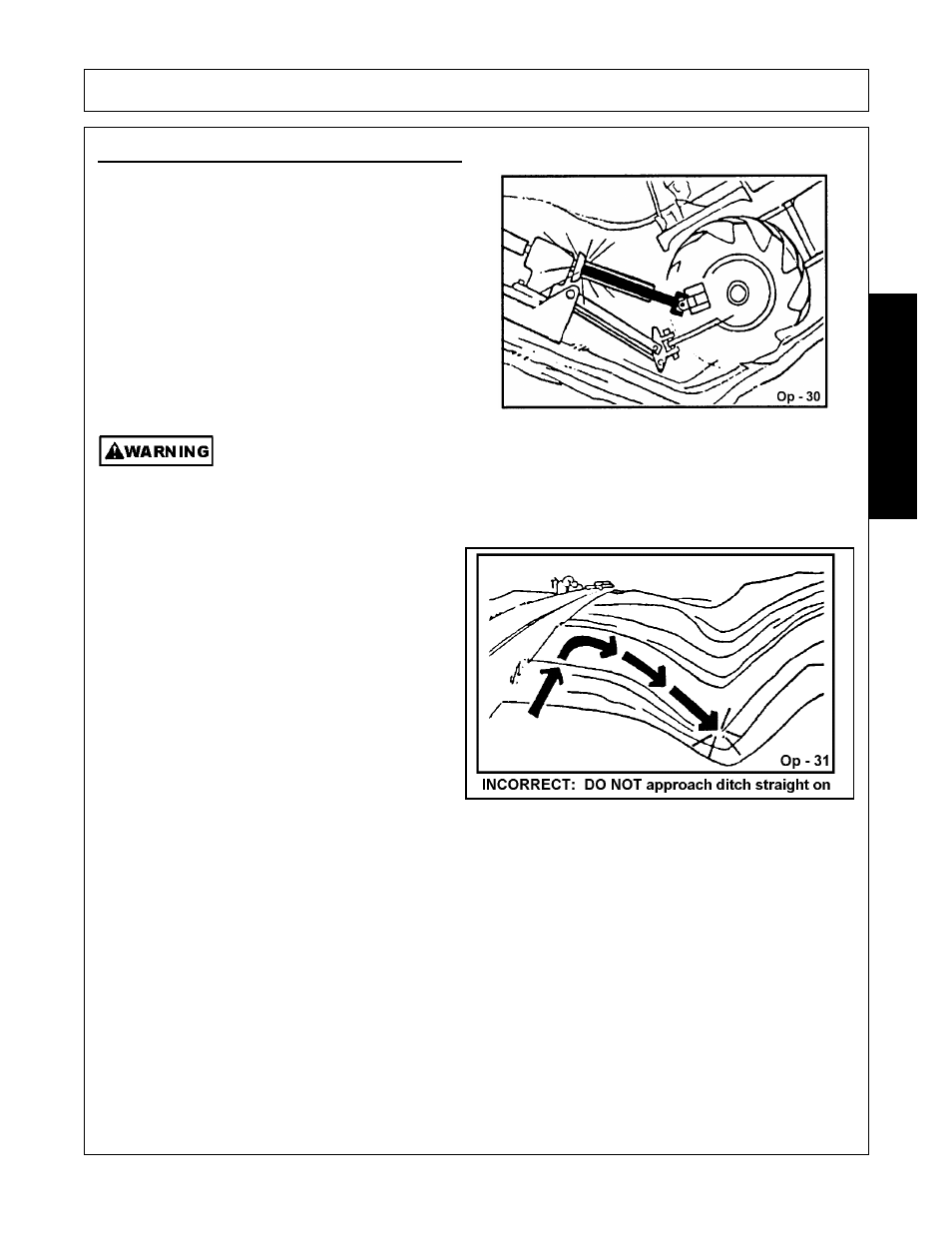 7 crossing ditches and steep inclines, Crossing ditches and steep inclines -31, Operation | Opera t ion | Servis-Rhino SE10-4A User Manual | Page 127 / 168
