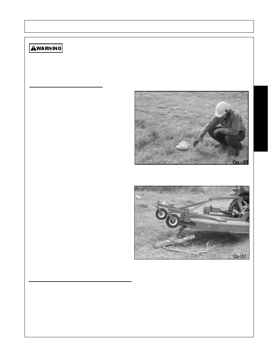 1 foreign debris hazards, 2 bystanders/passersby precautions, Operation | Opera t ion | Servis-Rhino SE10-4A User Manual | Page 129 / 168