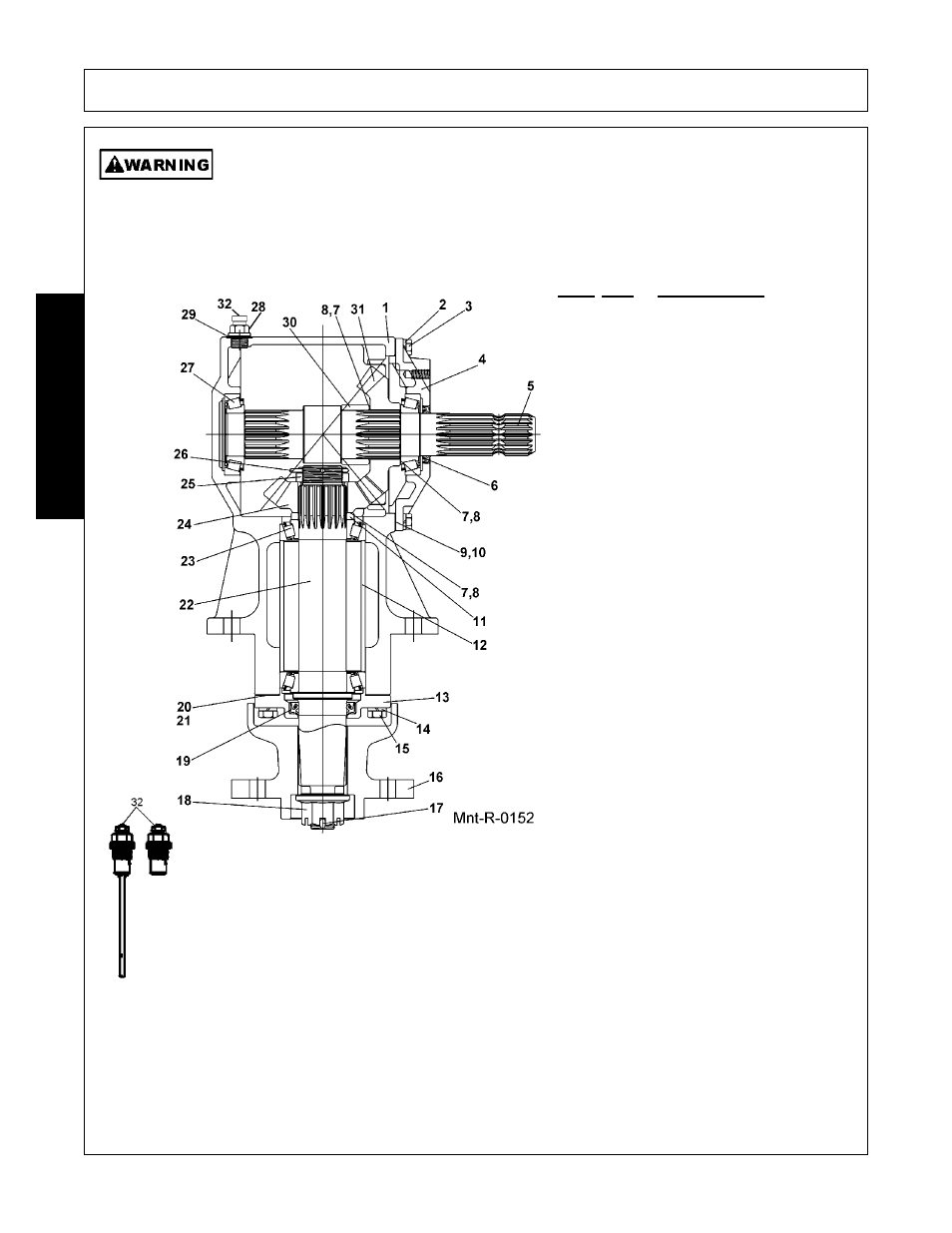 1 housing, 1 lockwasher, 16 bolt | 1 input cap, 1 input shaft, 1 input seal, 1 gear adj shim .30, 1 gear adj shim .50, 2 input cap gasket .10, 2 input cap gasket .25 | Servis-Rhino SE10-4A User Manual | Page 160 / 168