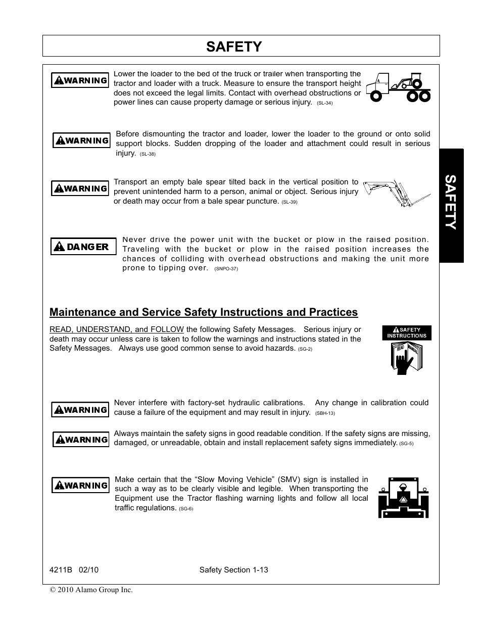 Safety | Servis-Rhino 4211B User Manual | Page 17 / 104