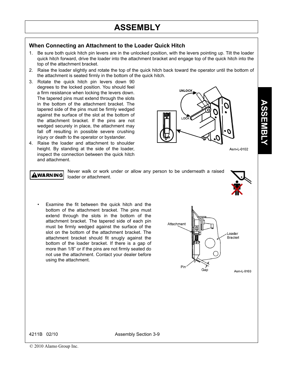 Assembly, Assembl y | Servis-Rhino 4211B User Manual | Page 43 / 104