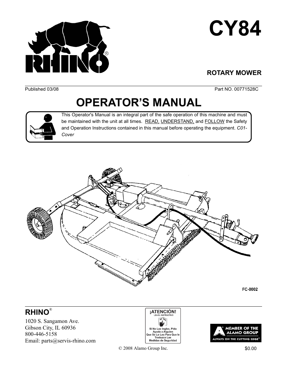 Servis-Rhino CY84 User Manual | 146 pages