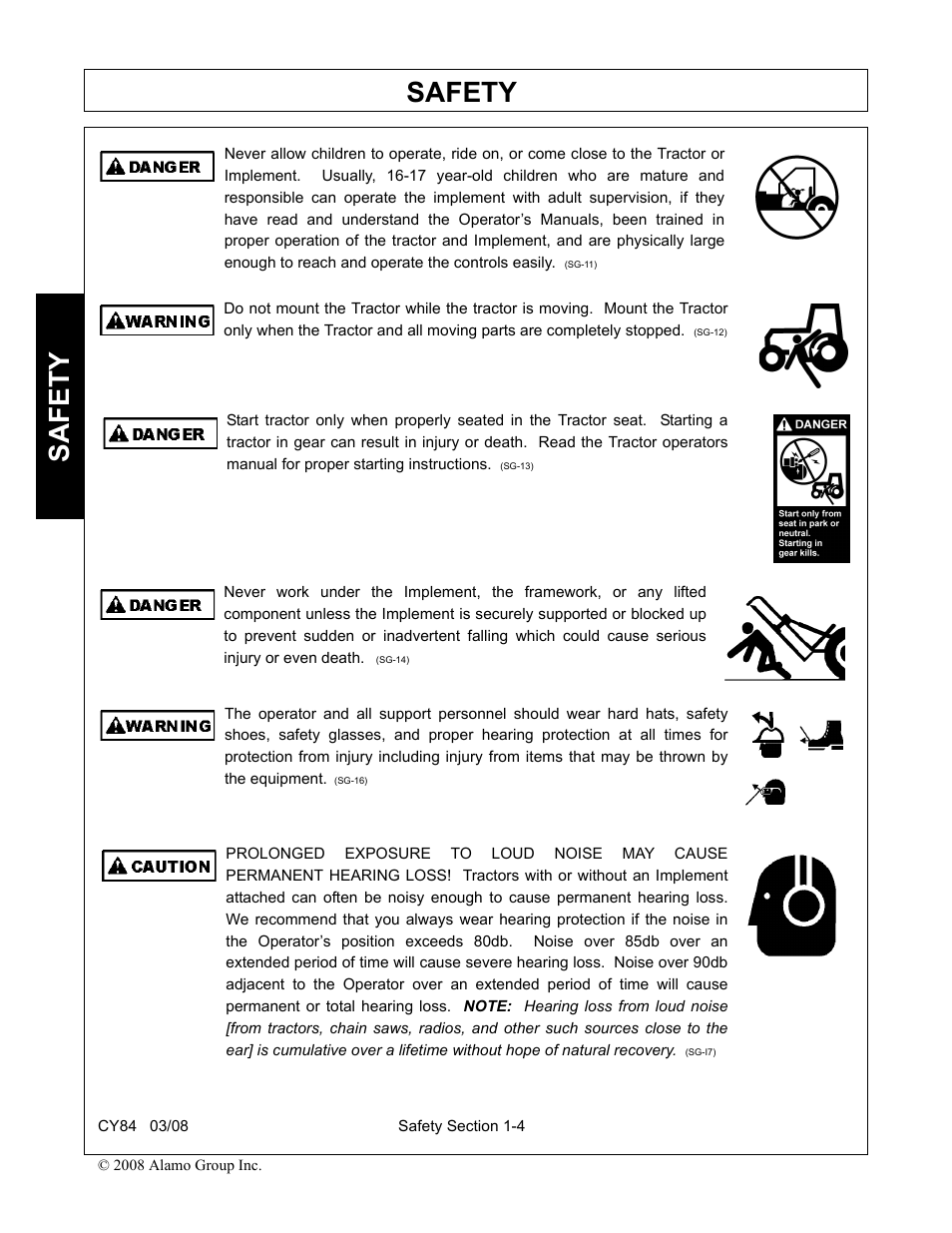 Safety | Servis-Rhino CY84 User Manual | Page 10 / 146