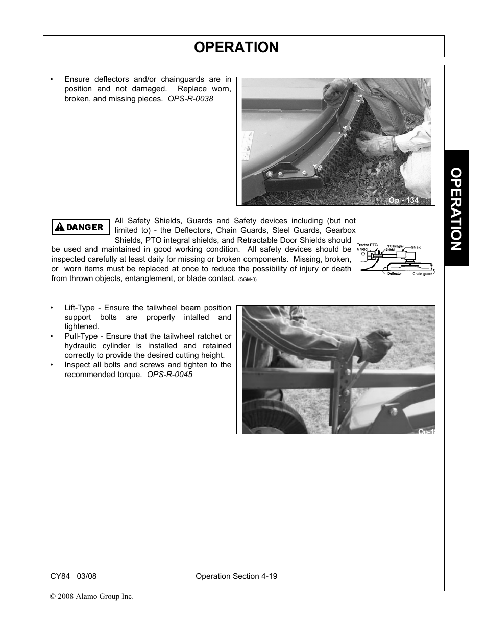 Operation, Opera t ion | Servis-Rhino CY84 User Manual | Page 107 / 146