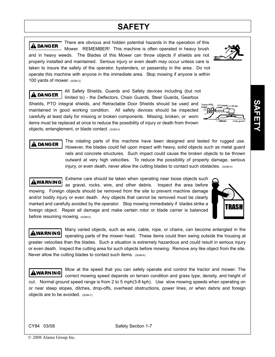 Safety | Servis-Rhino CY84 User Manual | Page 13 / 146