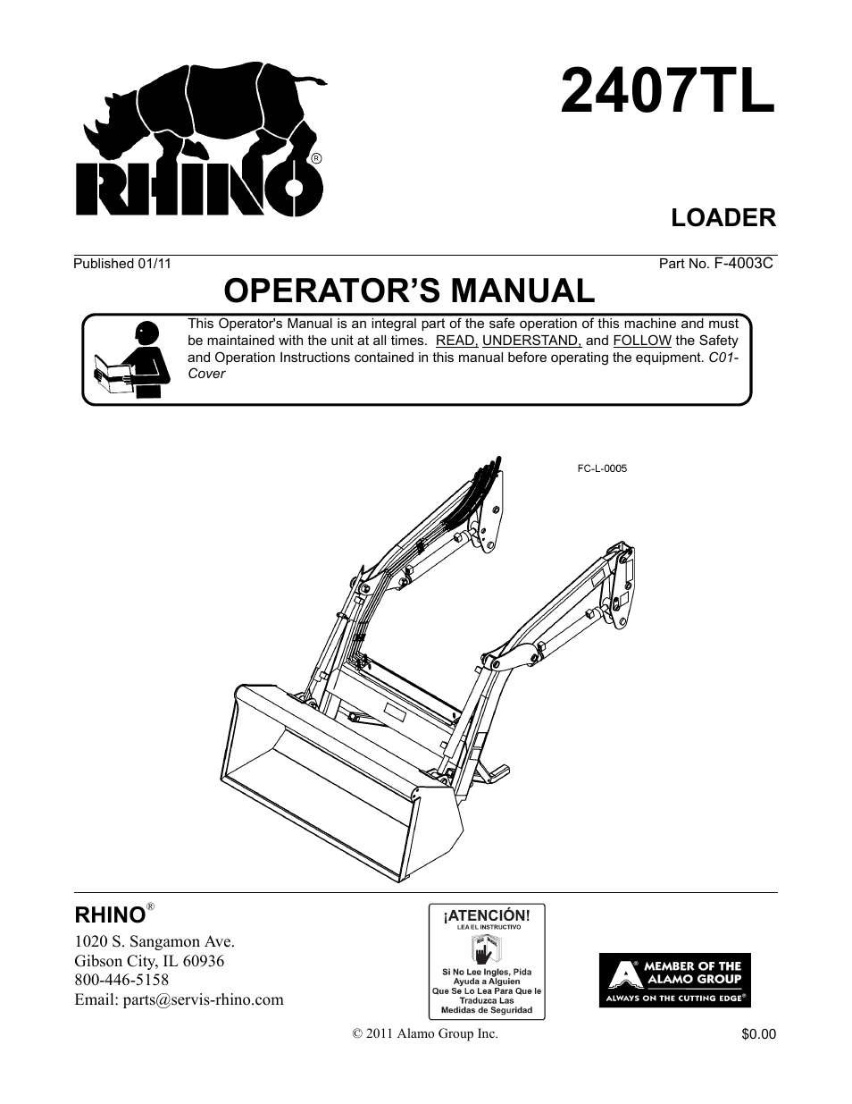 Servis-Rhino 2407TL User Manual | 100 pages