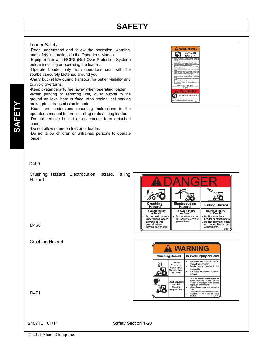 Safety | Servis-Rhino 2407TL User Manual | Page 24 / 100