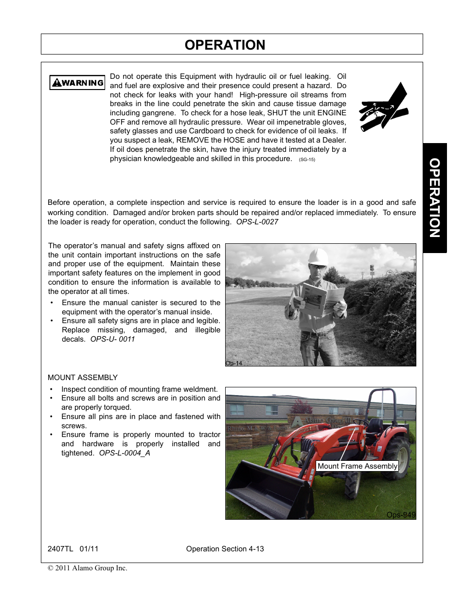 Operation, Opera t ion | Servis-Rhino 2407TL User Manual | Page 53 / 100