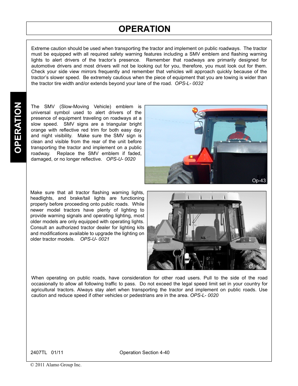 Operation, Opera t ion | Servis-Rhino 2407TL User Manual | Page 80 / 100