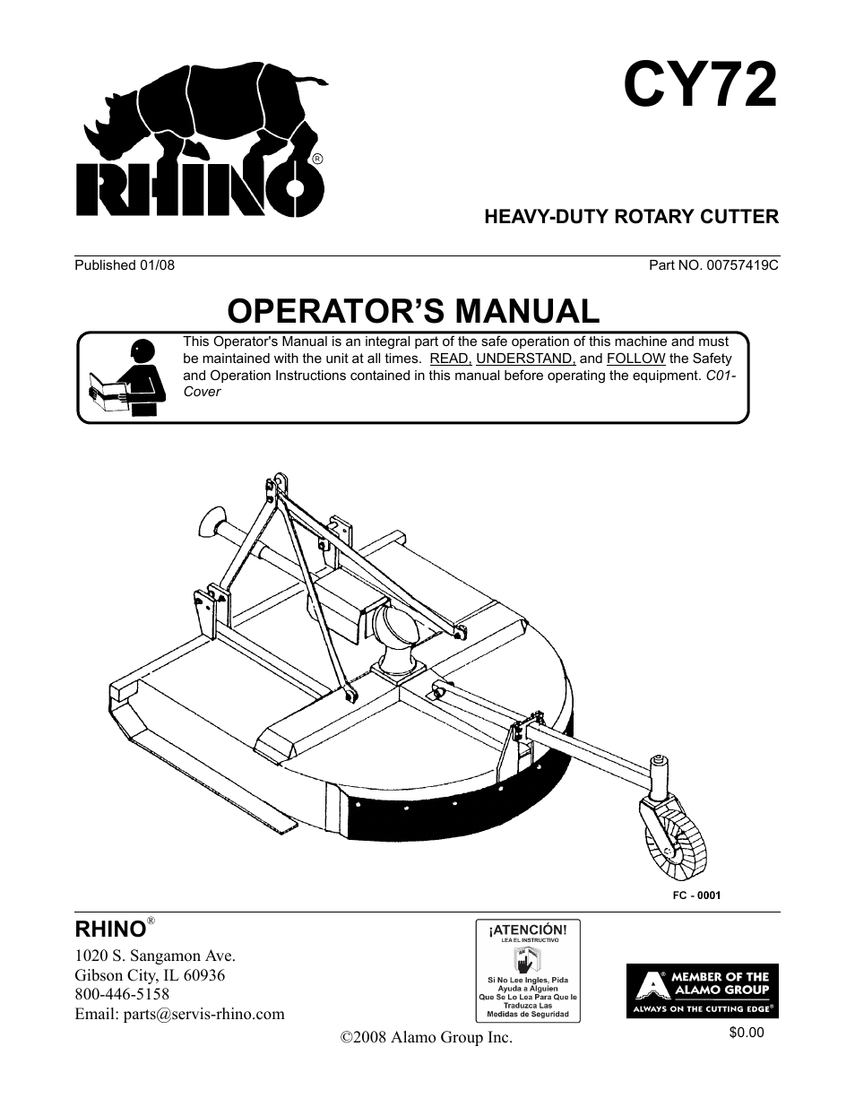 Servis-Rhino CY72 User Manual | 136 pages