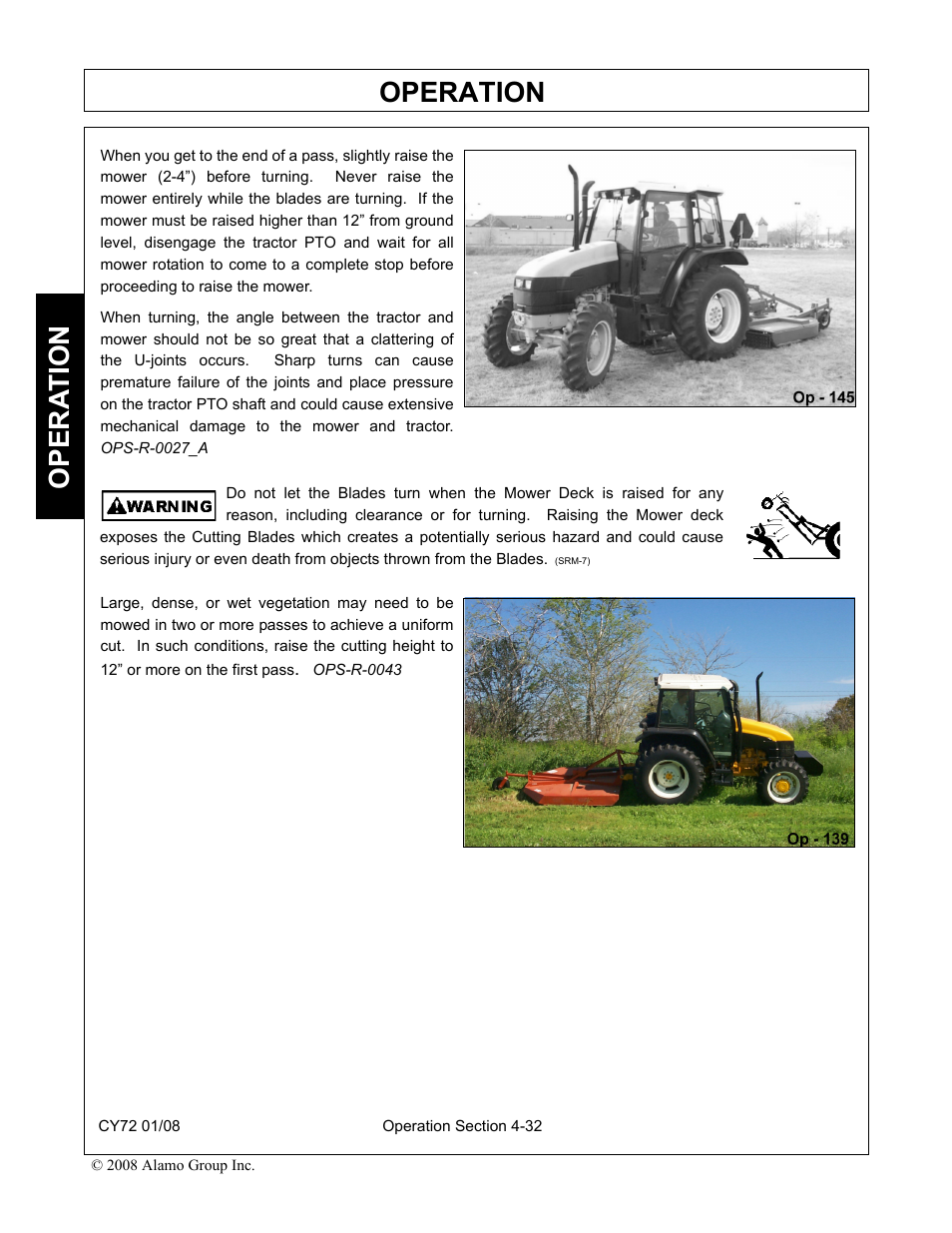 Operation, Opera t ion | Servis-Rhino CY72 User Manual | Page 114 / 136
