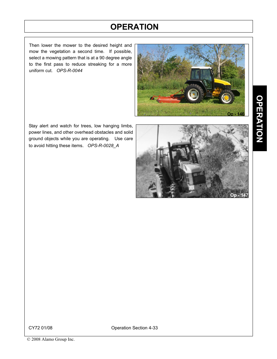 Operation, Opera t ion | Servis-Rhino CY72 User Manual | Page 115 / 136