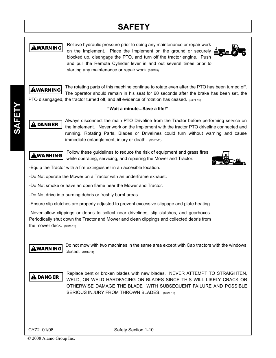 Safety | Servis-Rhino CY72 User Manual | Page 16 / 136