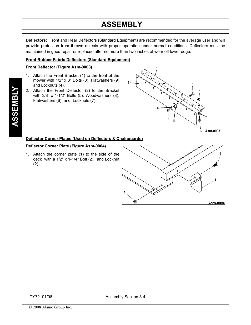 Assembly, Assembl y | Servis-Rhino CY72 User Manual | Page 78 / 136