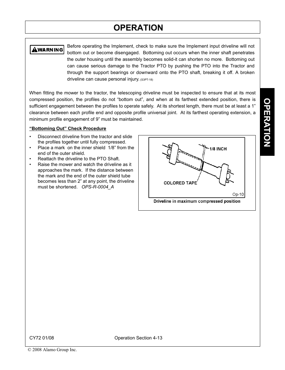 Operation, Opera t ion | Servis-Rhino CY72 User Manual | Page 95 / 136