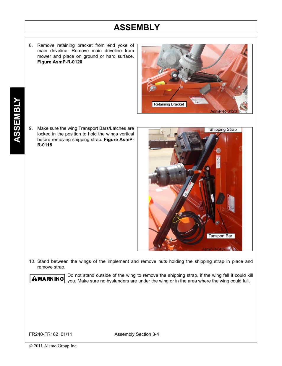 Assembly, Assembl y | Servis-Rhino FR162 User Manual | Page 100 / 196