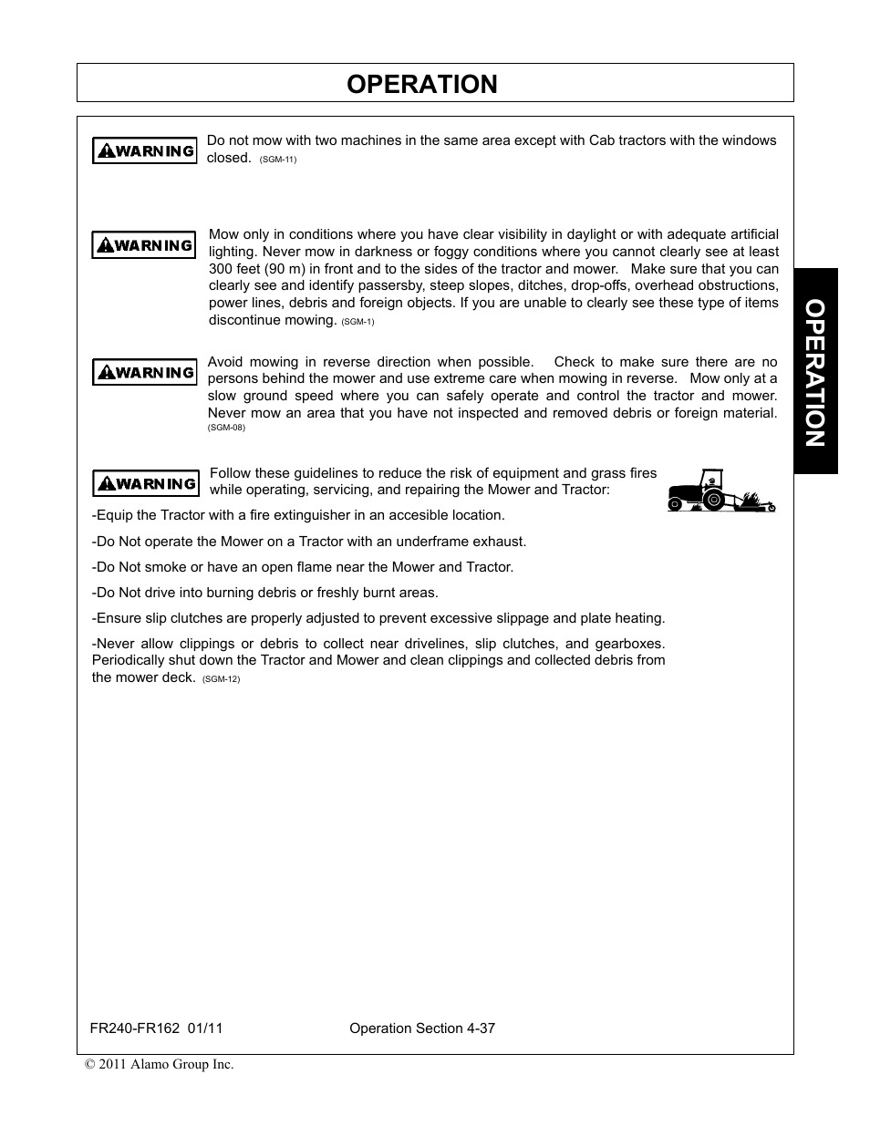 Operation, Opera t ion | Servis-Rhino FR162 User Manual | Page 143 / 196