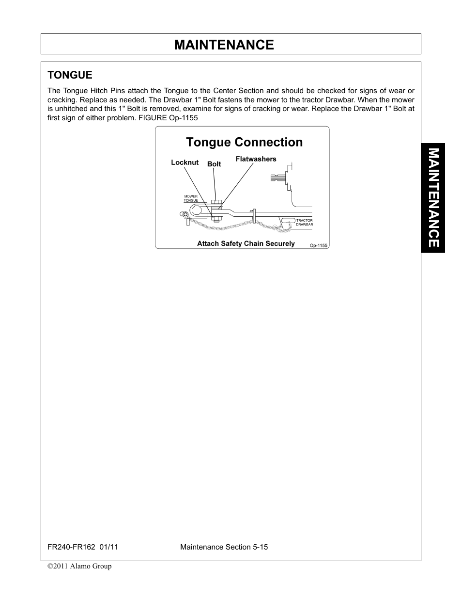 Tongue, Tongue -15, Maintenance | Servis-Rhino FR162 User Manual | Page 171 / 196