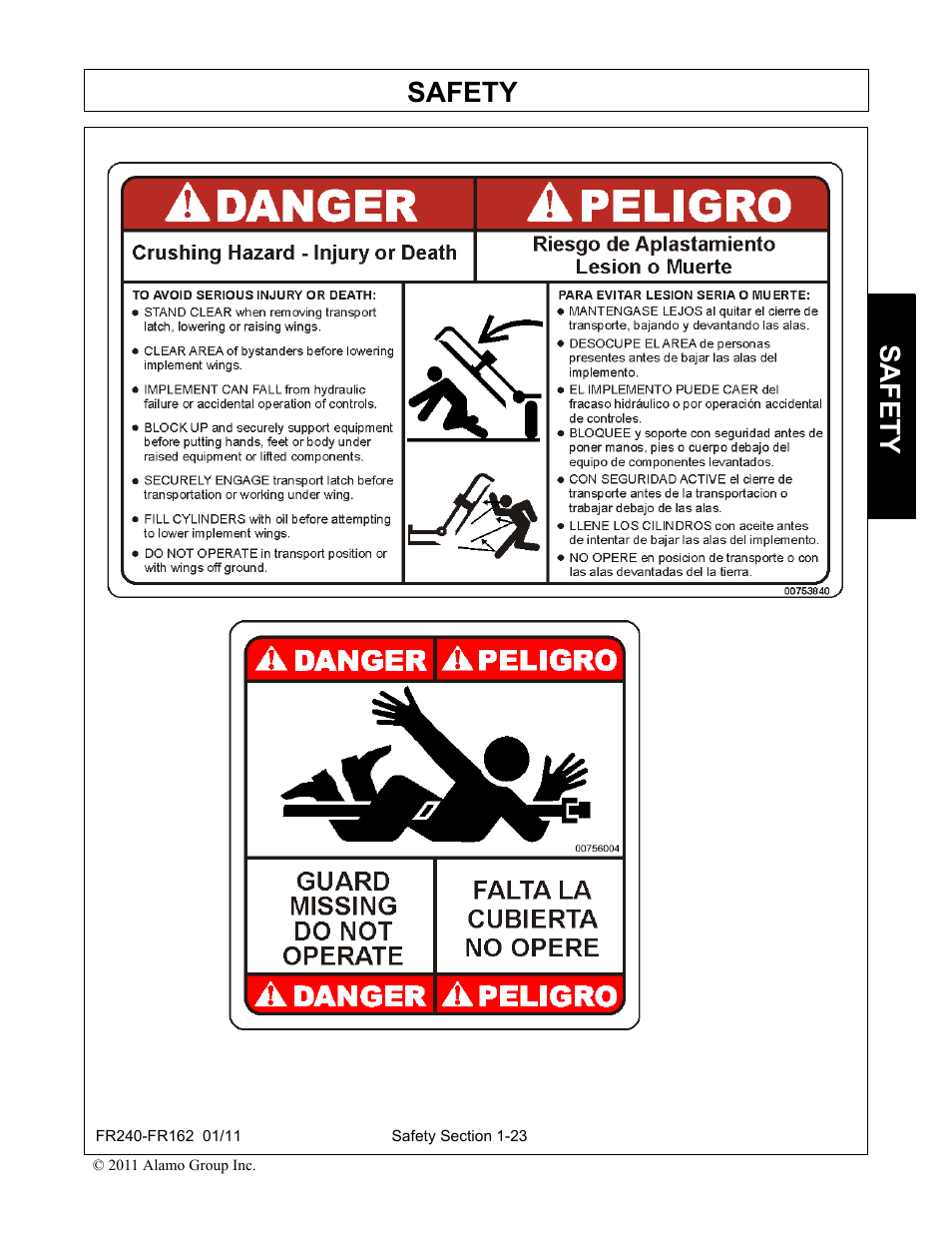 Safety | Servis-Rhino FR162 User Manual | Page 33 / 196