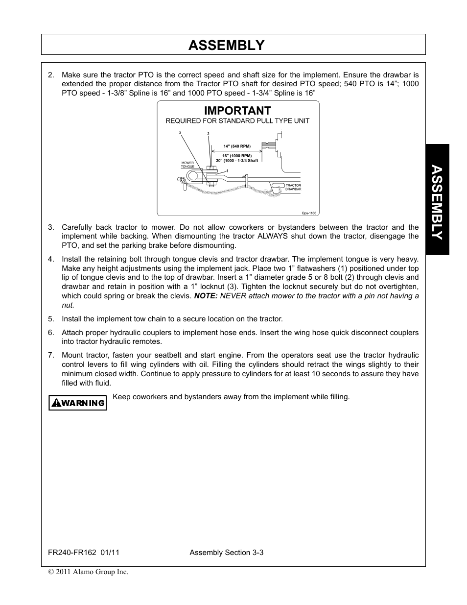 Assembly, Assembl y | Servis-Rhino FR162 User Manual | Page 99 / 196