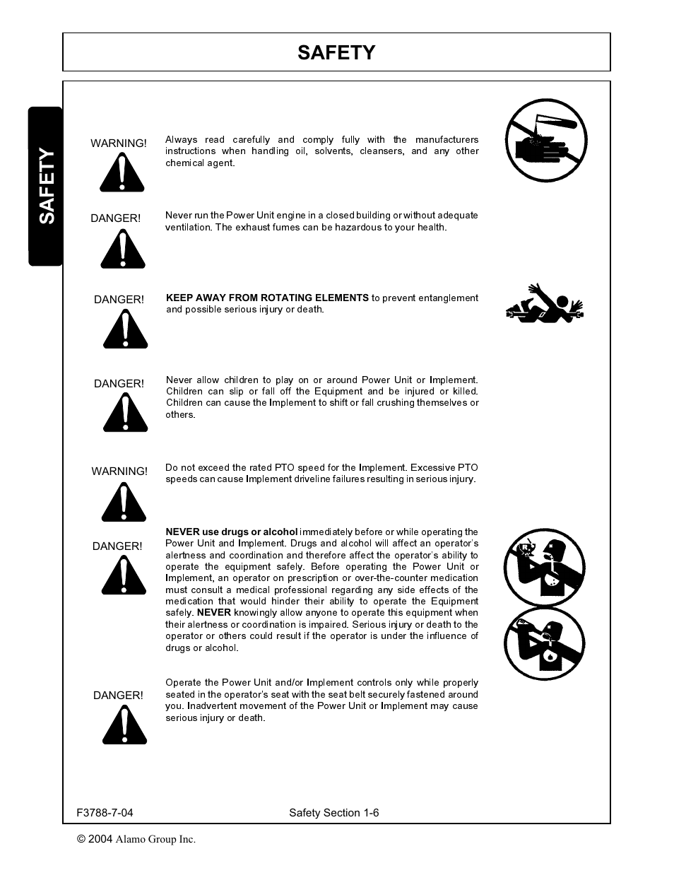 Safety | Servis-Rhino 95HD User Manual | Page 9 / 42