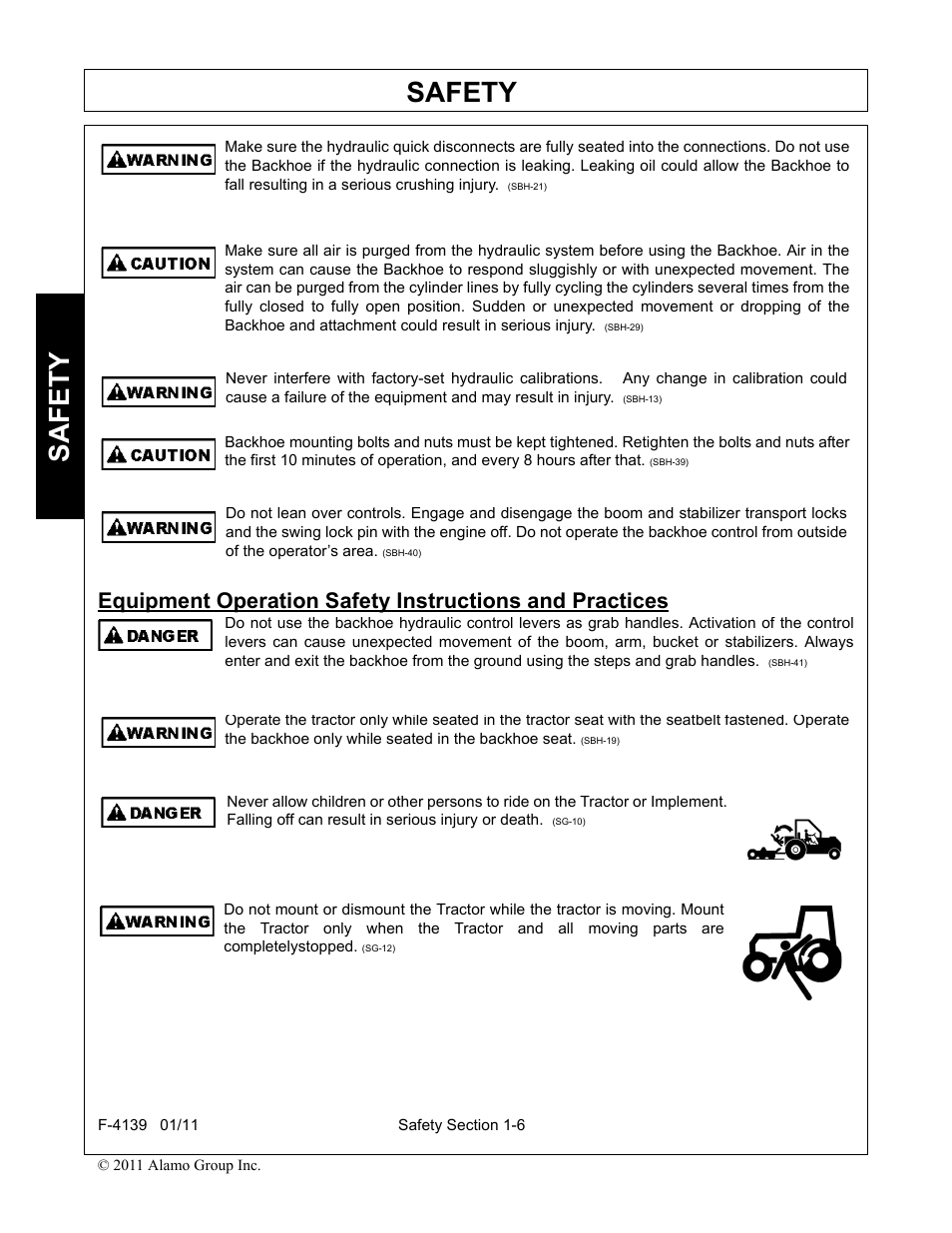 Safety | Servis-Rhino 60C User Manual | Page 10 / 50