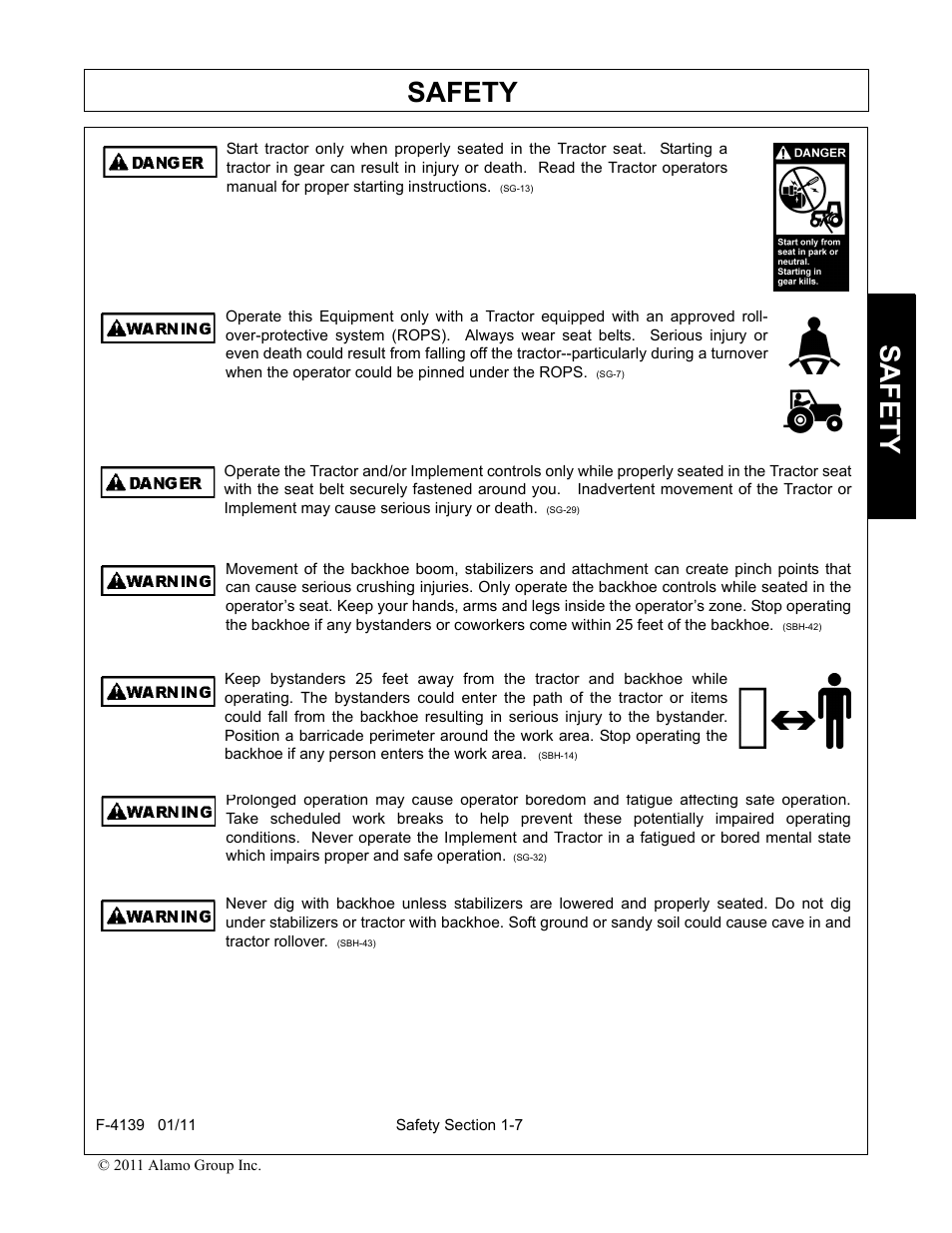 Safety | Servis-Rhino 60C User Manual | Page 11 / 50