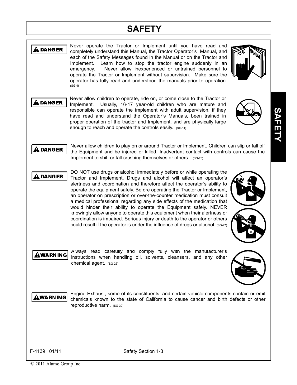 Safety | Servis-Rhino 60C User Manual | Page 7 / 50