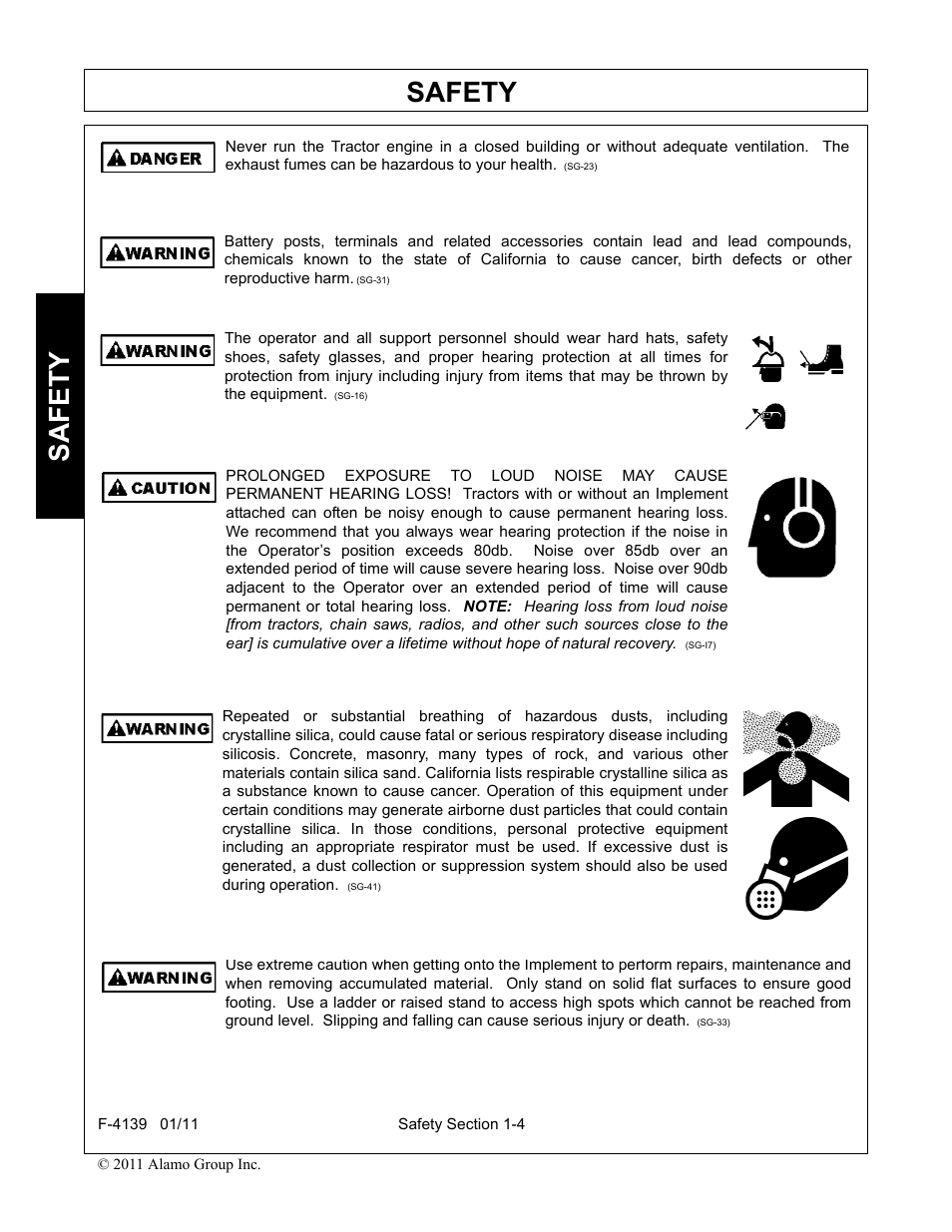 Safety | Servis-Rhino 60C User Manual | Page 8 / 50