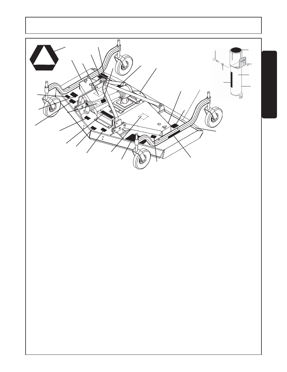Decal location -11, Safety, Safety safety decal location - fm84a | Servis-Rhino FM84A User Manual | Page 17 / 128