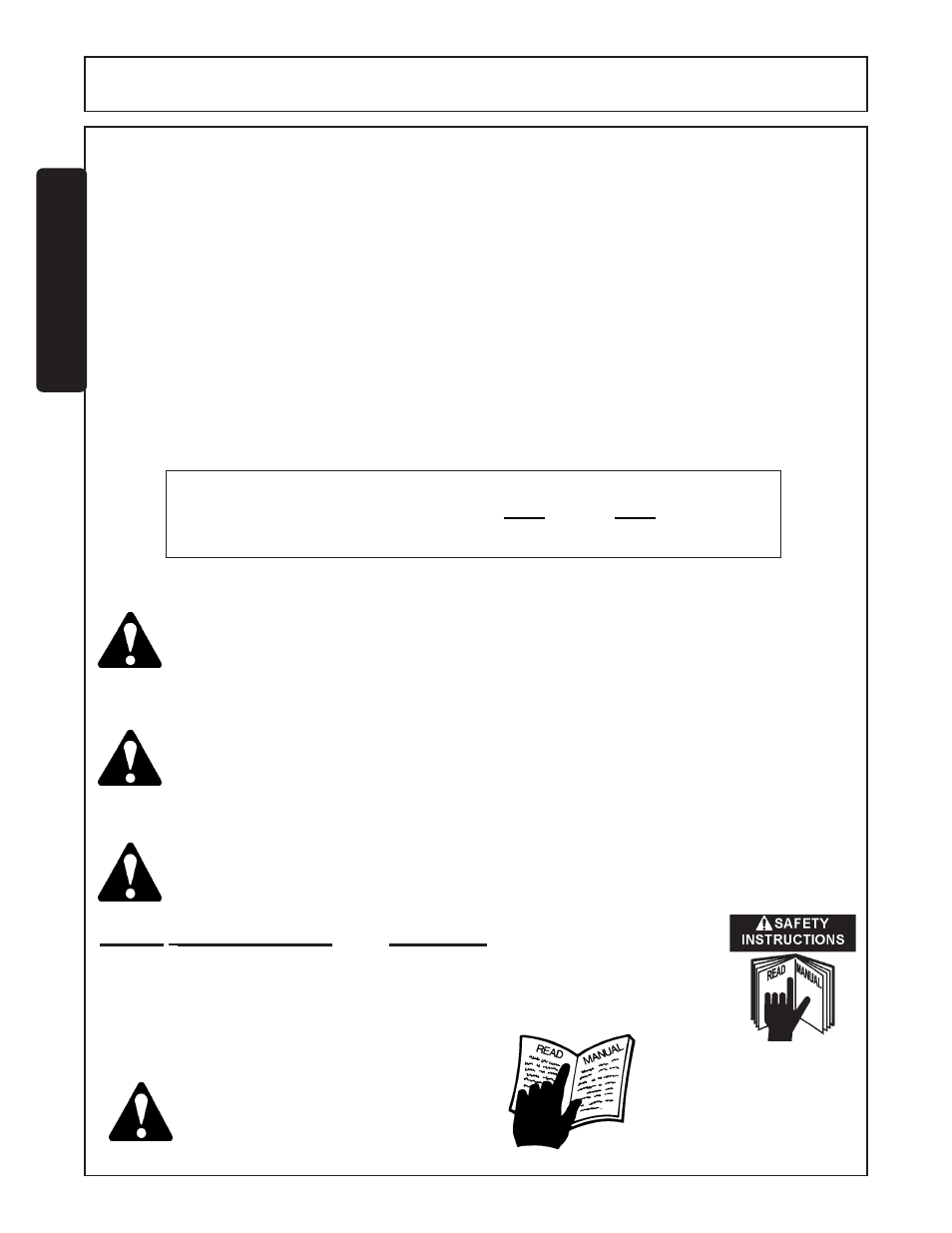 Safety information -2, Safety, Read | Understand, Follow | Servis-Rhino FM84 User Manual | Page 8 / 100