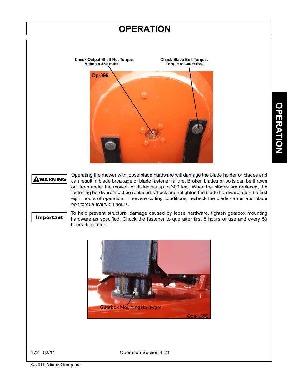 Operation, Opera t ion | Servis-Rhino 00781400C User Manual | Page 123 / 180