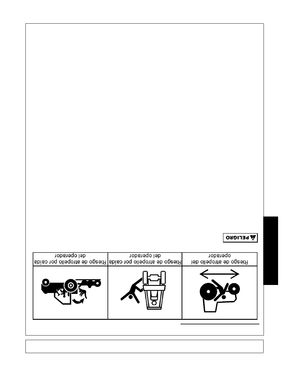 Seguridad, Riesgo de at ropello | Servis-Rhino 00781400C User Manual | Page 167 / 180