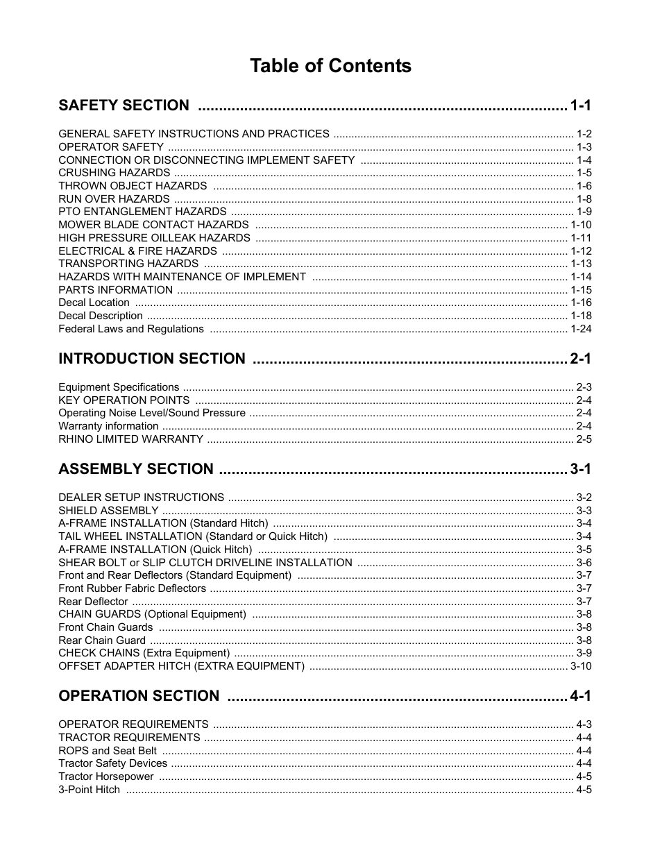 Servis-Rhino 00781400C User Manual | Page 7 / 180