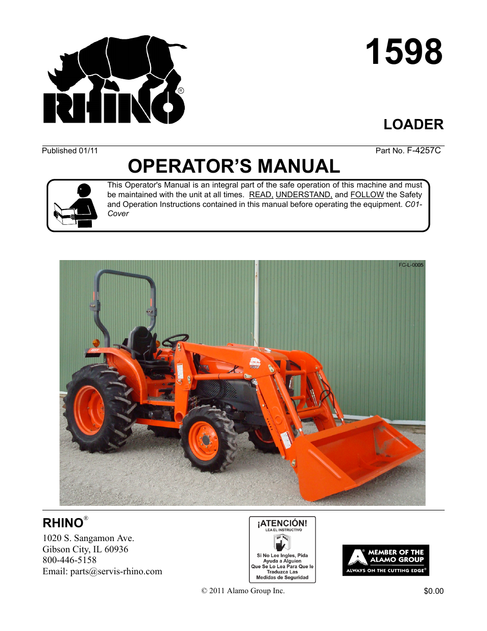 Servis-Rhino 1598 User Manual | 108 pages