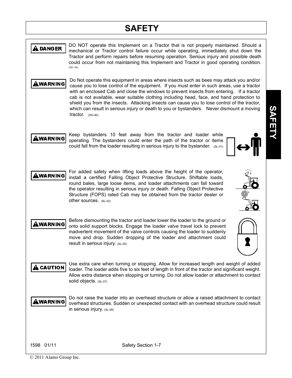 Safety | Servis-Rhino 1598 User Manual | Page 11 / 108