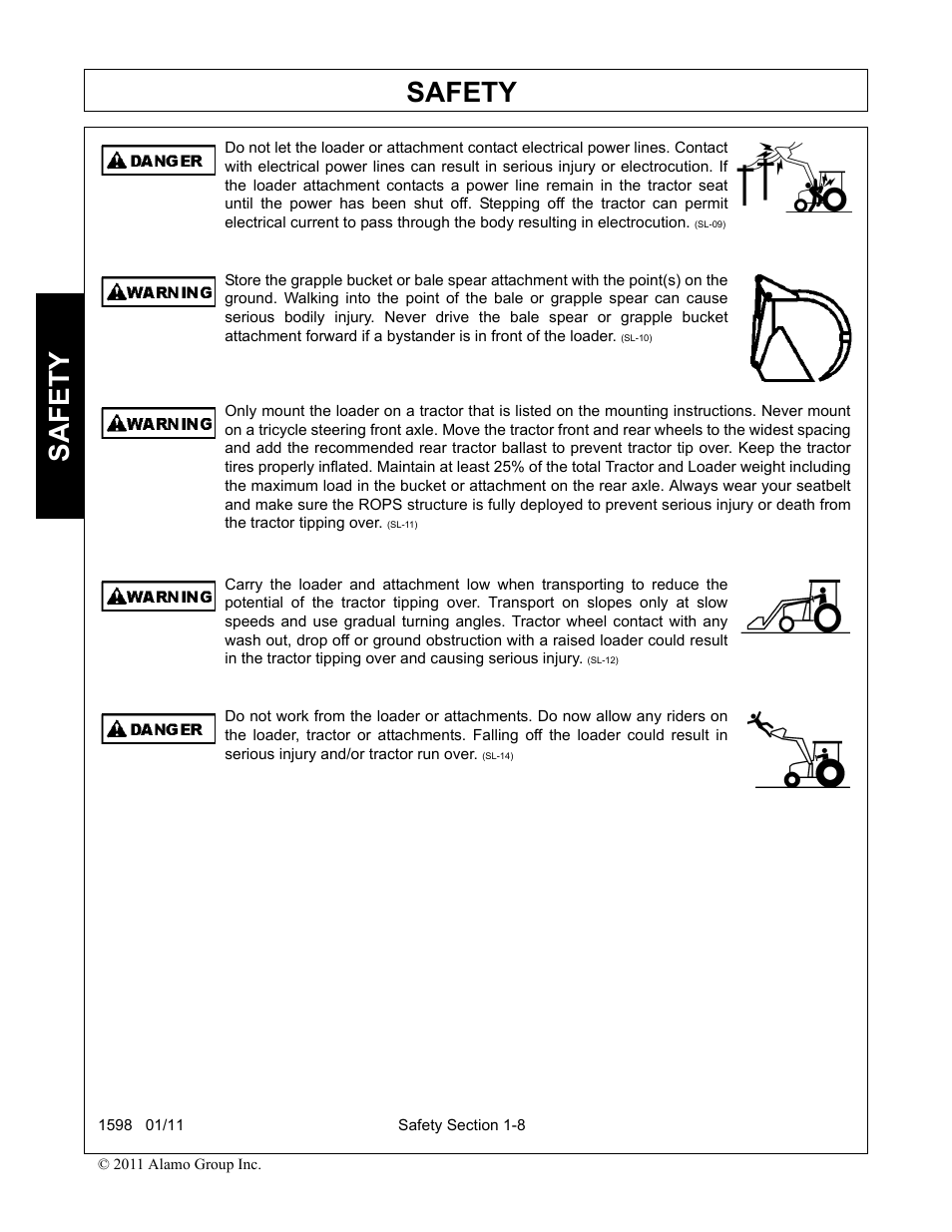 Safety | Servis-Rhino 1598 User Manual | Page 12 / 108