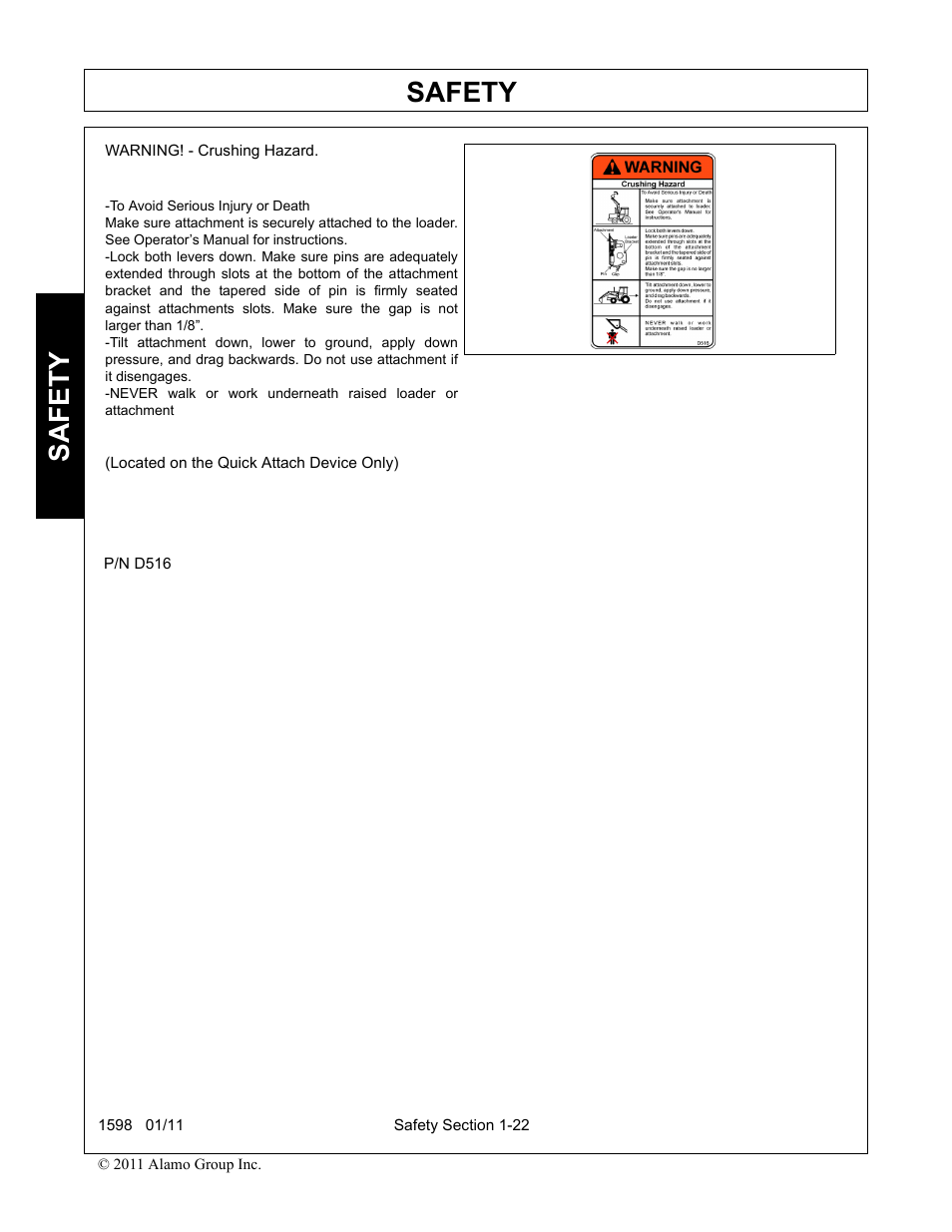 Safety | Servis-Rhino 1598 User Manual | Page 26 / 108