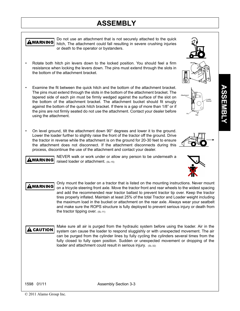 Assembly, Assembl y | Servis-Rhino 1598 User Manual | Page 37 / 108