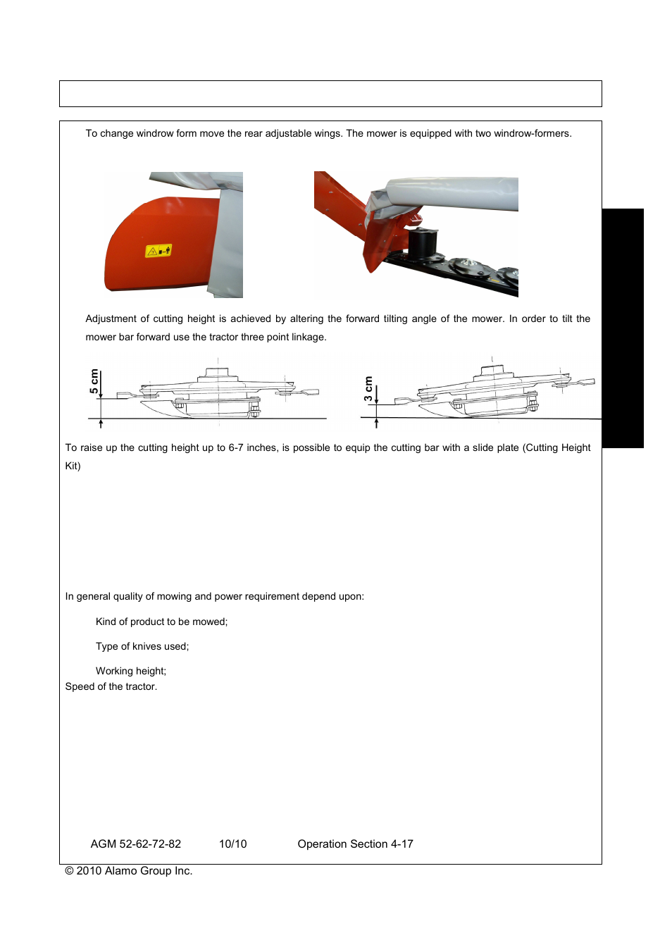 Operation, Oper a t io n | Servis-Rhino RHINO AGM72 User Manual | Page 127 / 186