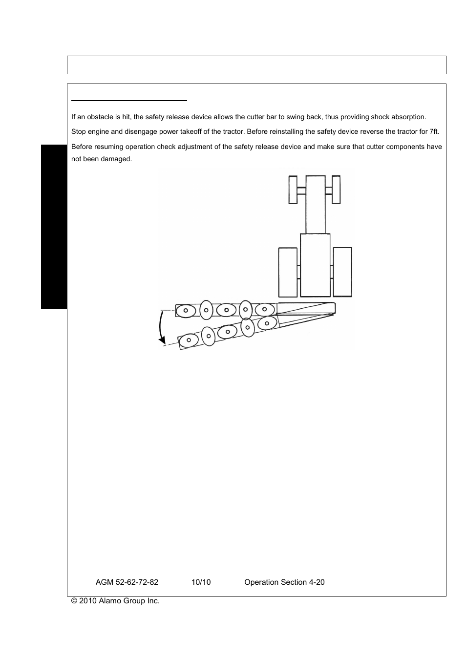 Afety, Elease, Evice | Operation, Oper a t io n | Servis-Rhino RHINO AGM72 User Manual | Page 130 / 186