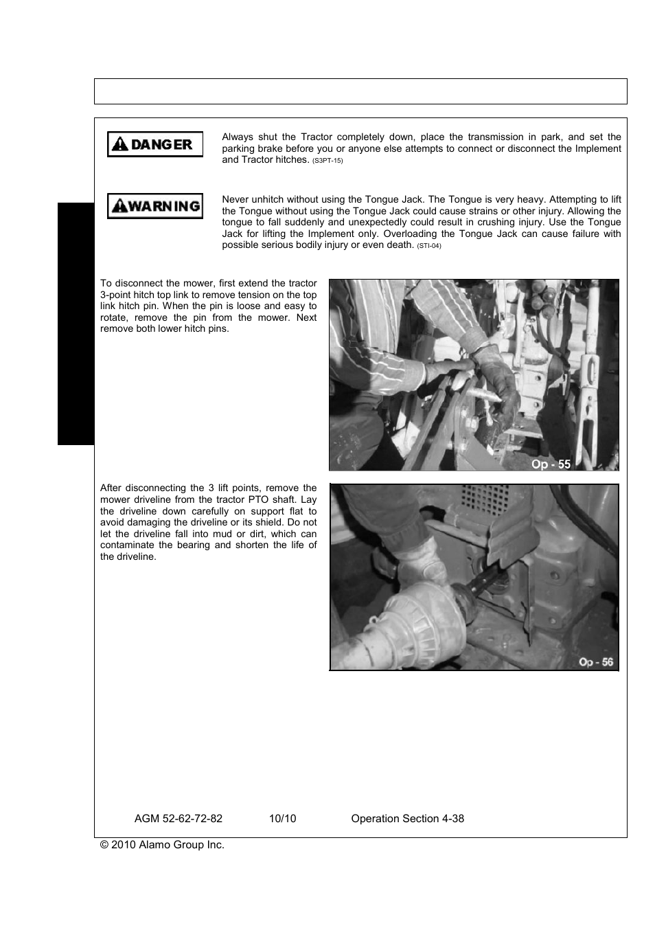 Operation, Oper a t io n | Servis-Rhino RHINO AGM72 User Manual | Page 148 / 186