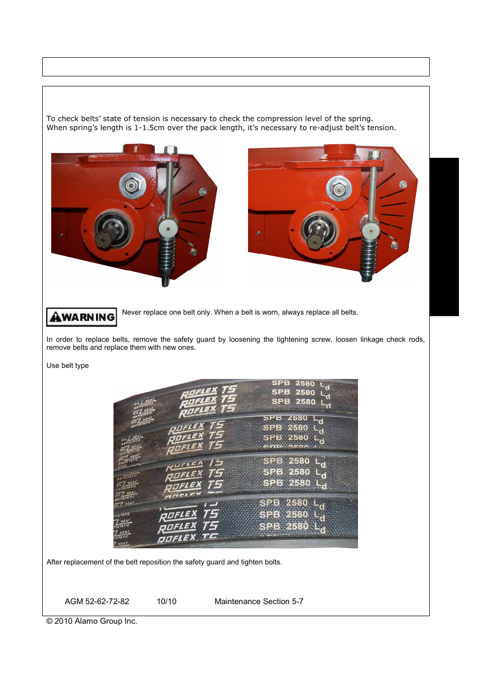 Maintenance | Servis-Rhino RHINO AGM72 User Manual | Page 163 / 186