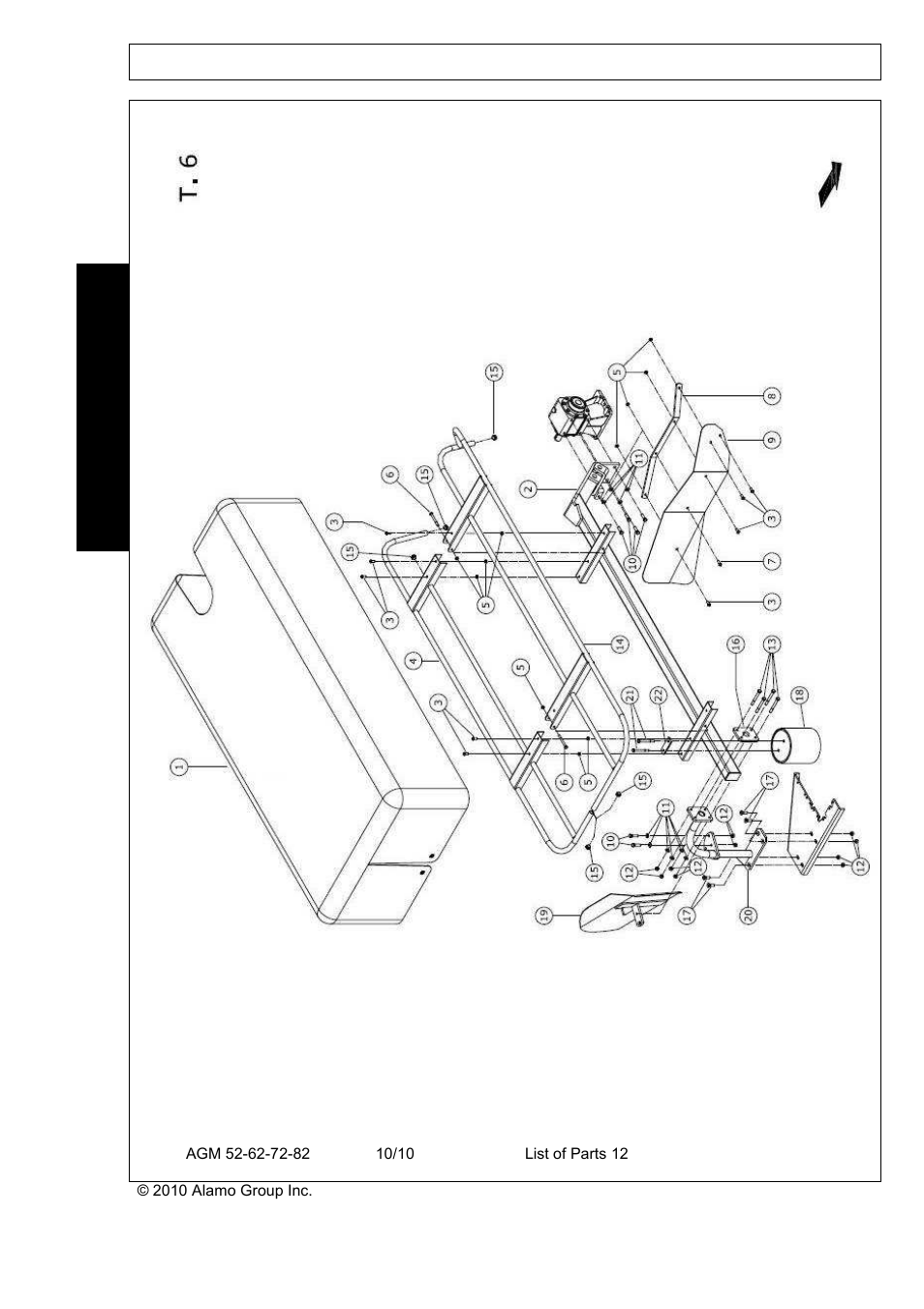 List of parts, List o f pa r t s | Servis-Rhino RHINO AGM72 User Manual | Page 180 / 186